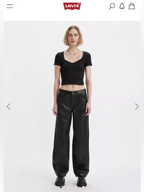 Levi’s FAUX LEATHER BAGGY DAD WOMEN'S PANTS